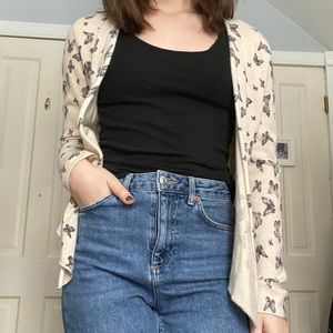 Cream Butterfly Cardigan